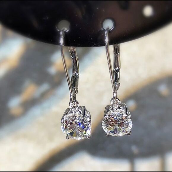 New 18k Water drop Shiny Dangle Earrings - Picture 7 of 7